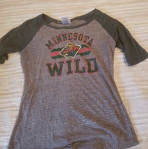 3/4 sleeve Minnesota wild shirt